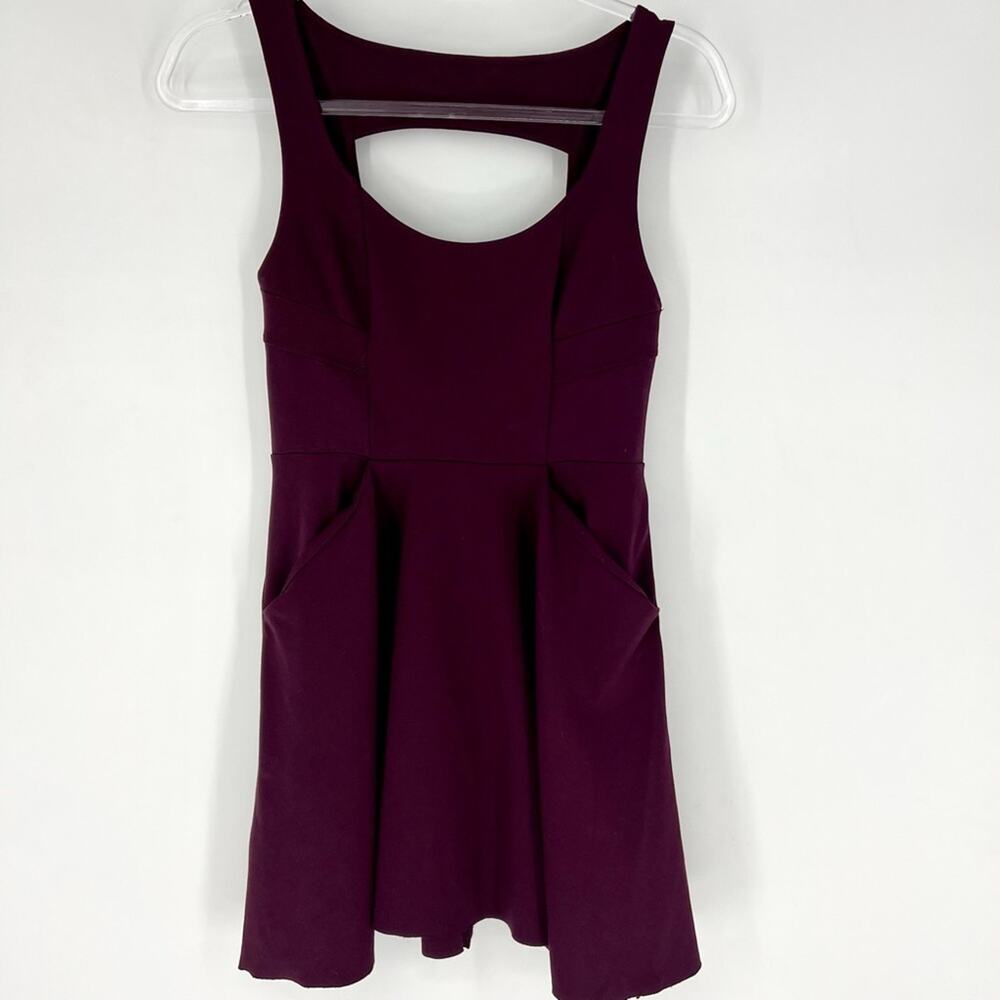Kimchi Blue Fit & Flare Skater Dress Burgundy Small